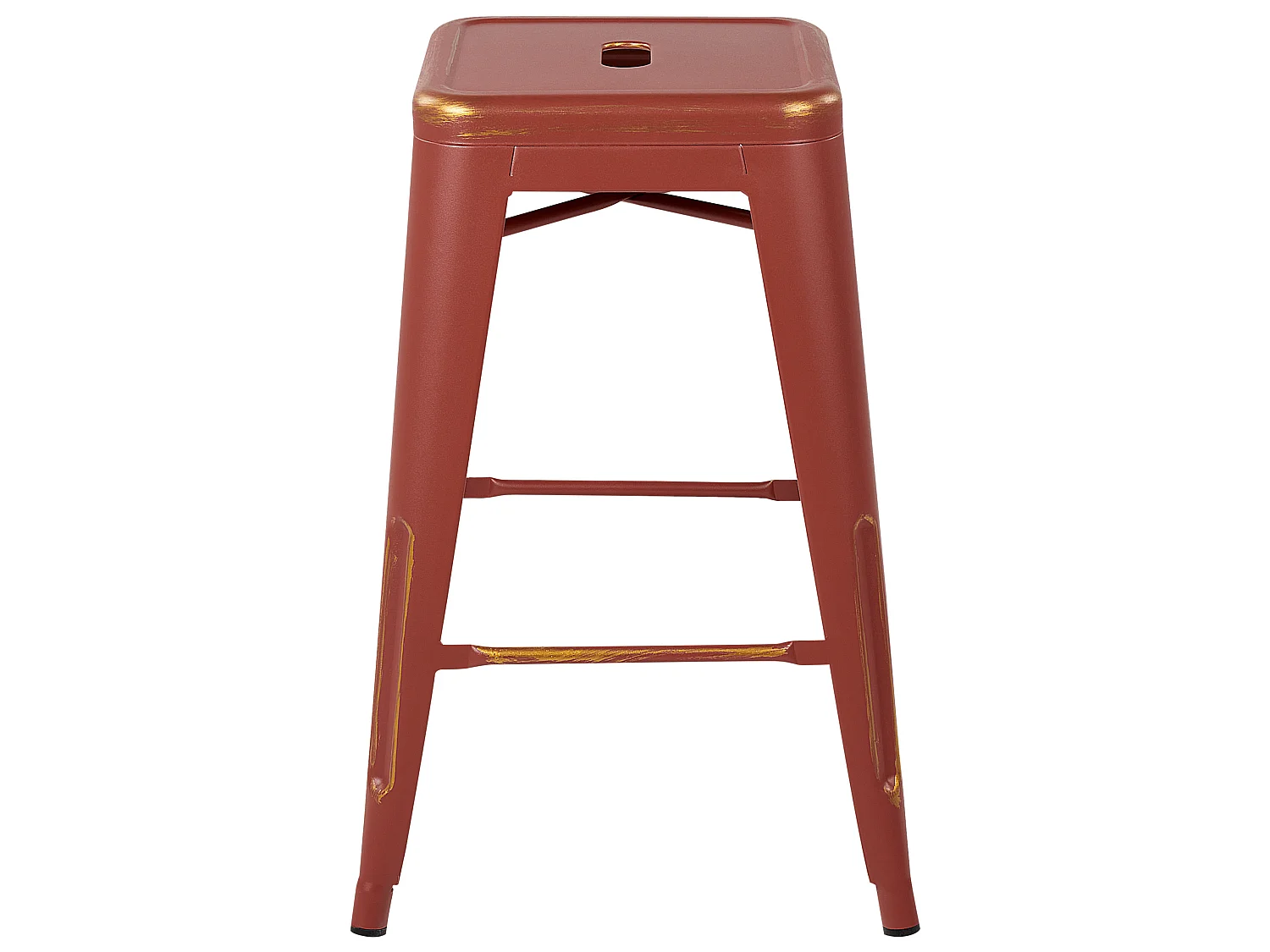 Lot de 2 tabourets de bar CABRILLO Métal Rouge