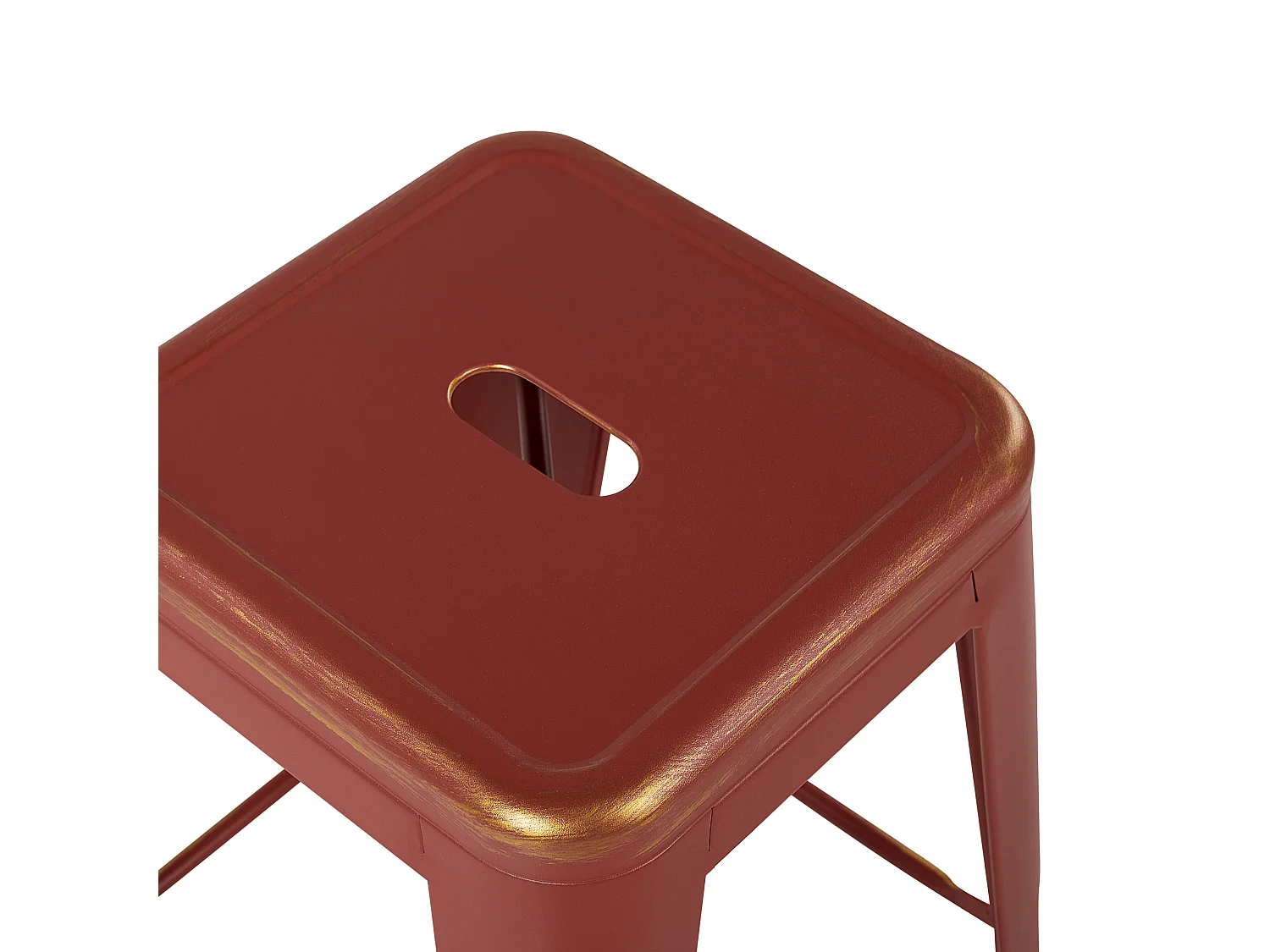 Lot de 2 tabourets de bar CABRILLO Métal Rouge