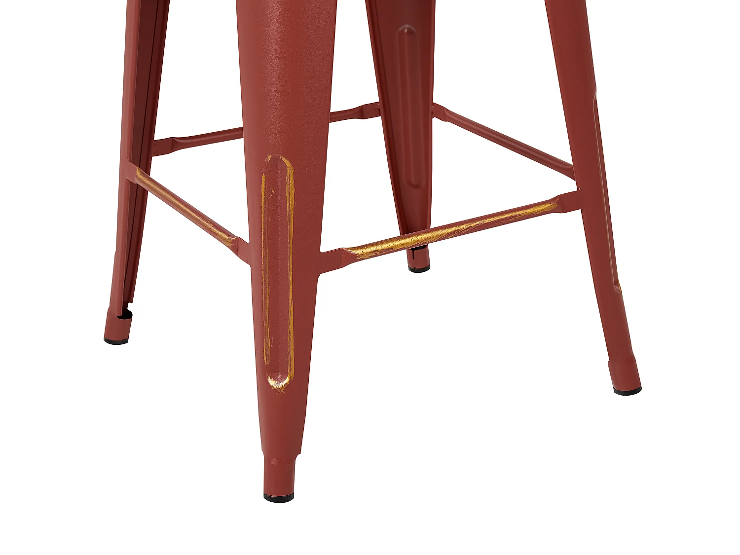 Lot de 2 tabourets de bar CABRILLO Métal Rouge