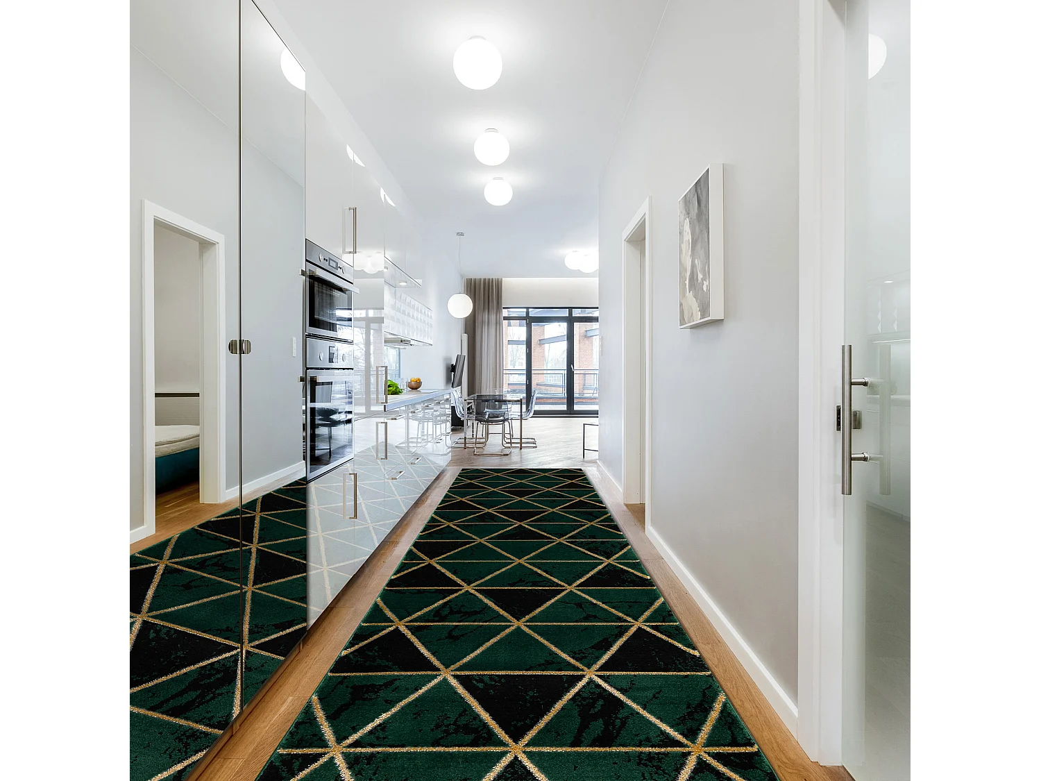 Tapis de couloir EMERALD exclusif 1020 glamour, élégant marbre, tria 100x580 cm