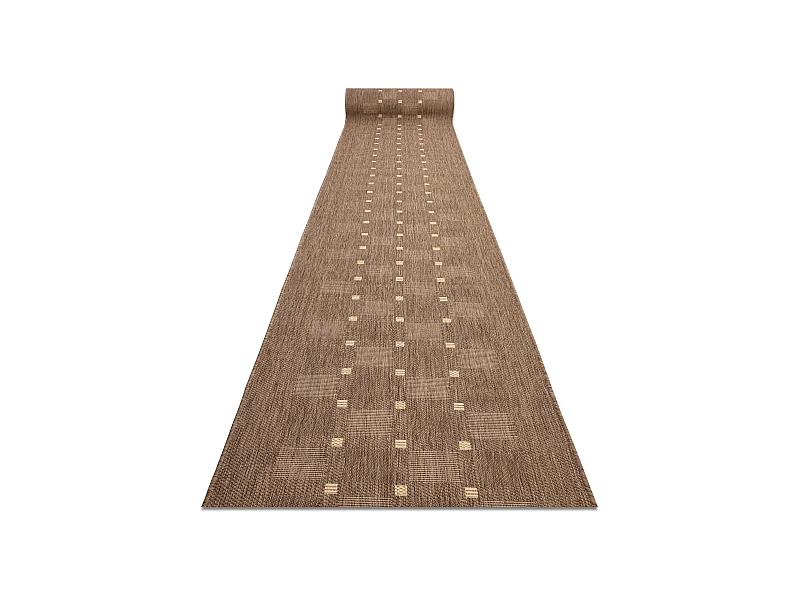 Vloerbekleding SISAL FLOORLUX patroon 20079 coffee / meer 70x700 cm