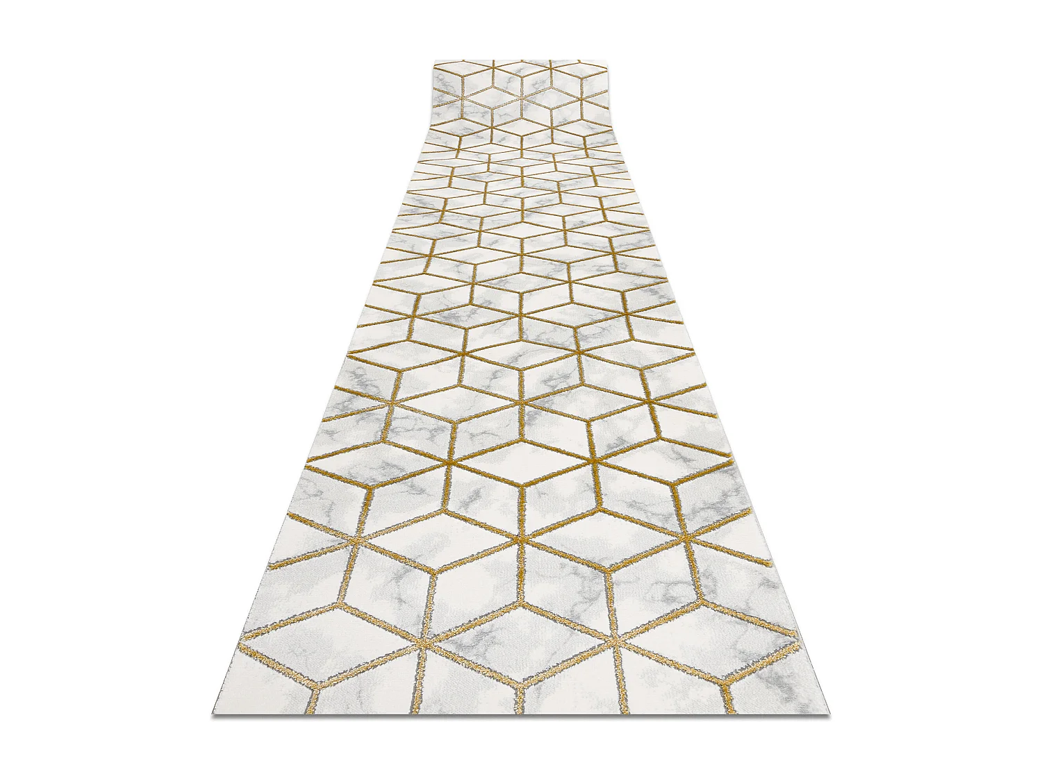 Tapis de couloir EMERALD exclusif 1014 glamour, élégant cube crème  100x310 cm