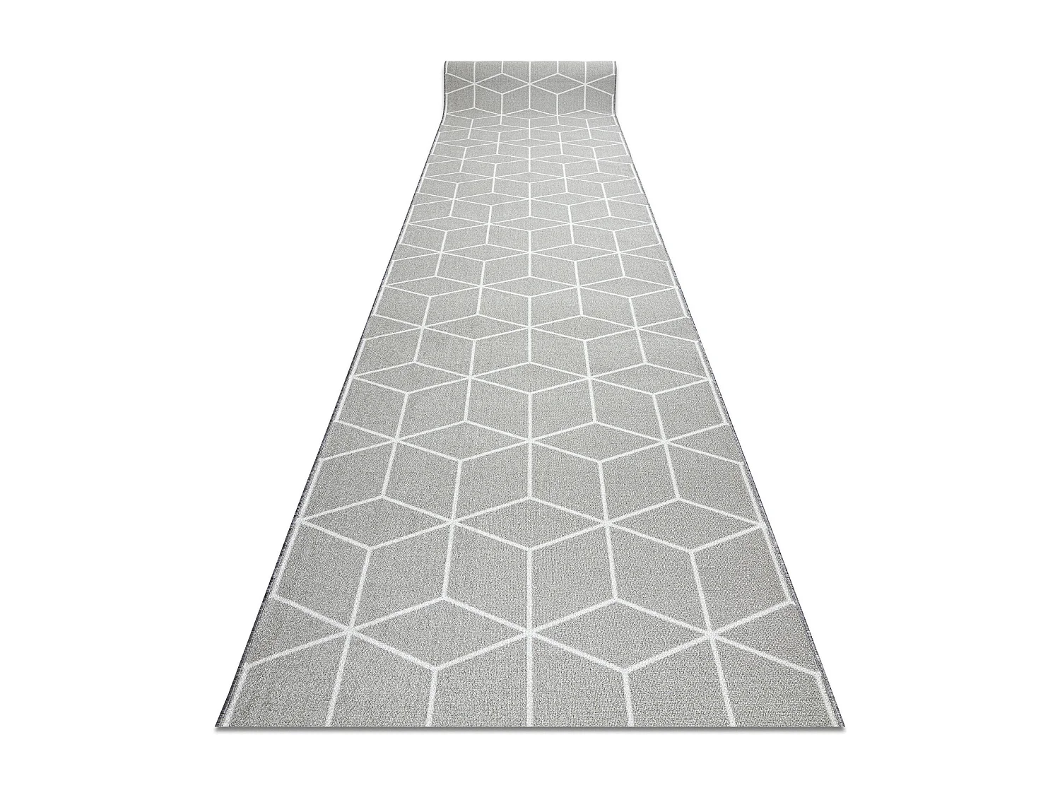 TAPIS DE COULOIR antidérapant CUBE la gomme gris 110x490 cm