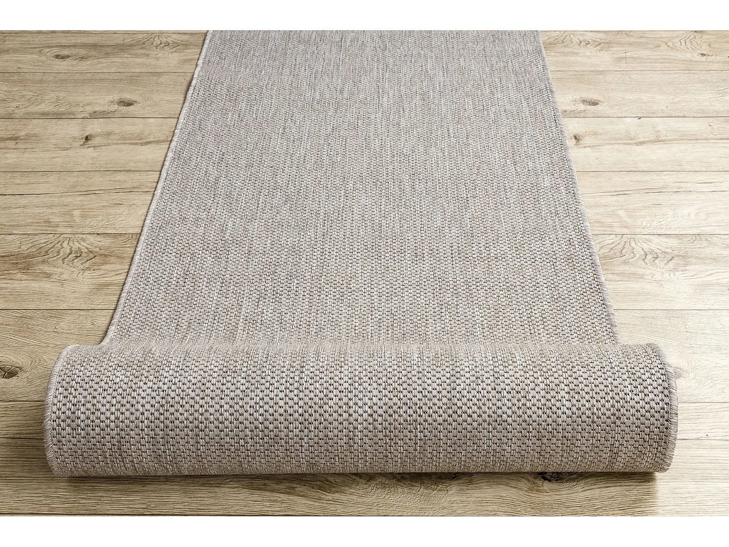 PASSADEIRA SIZAL FLOORLUX modelo 20433 prata Cor sólida 70x570 cm