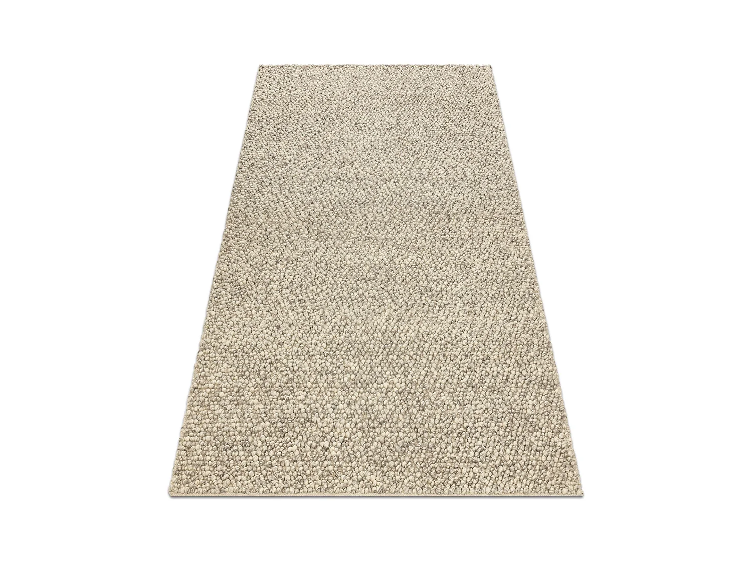 Tapis en laine TAHAR 99005G gris / beige - TISSÉ MAIN boucle, uniform 160x240 cm