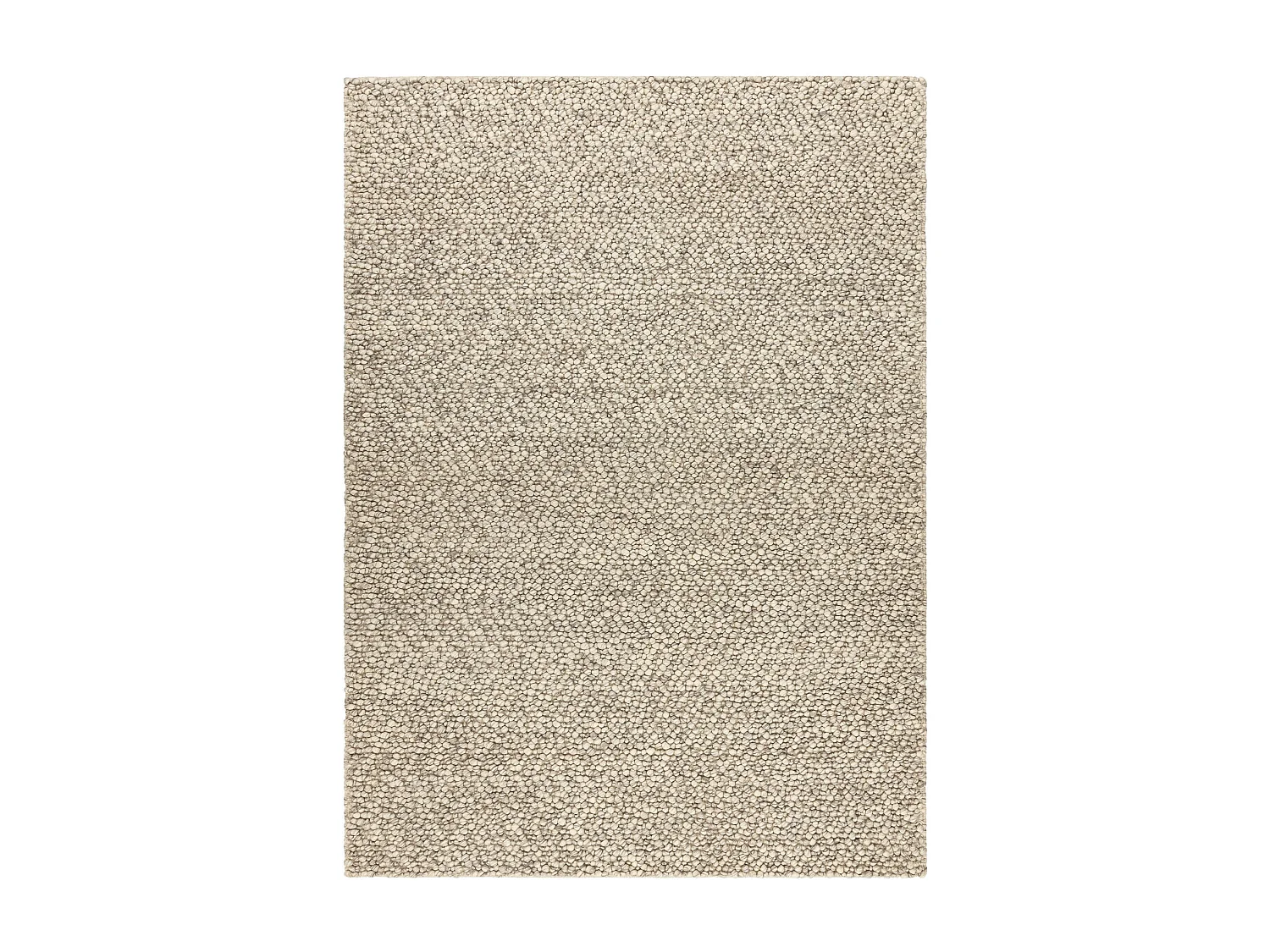 Tapis en laine TAHAR 99005G gris / beige - TISSÉ MAIN boucle, uniform 160x240 cm