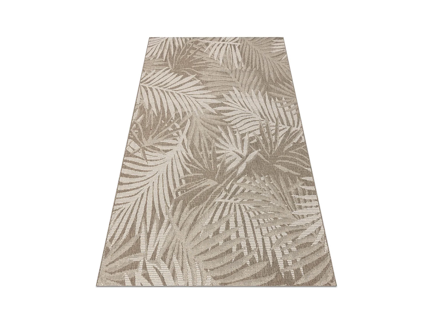 TAPIS EN CORDE SIZAL FLOORLUX 20504 FEUILLES gris foncé / Champagne J 160x230 cm