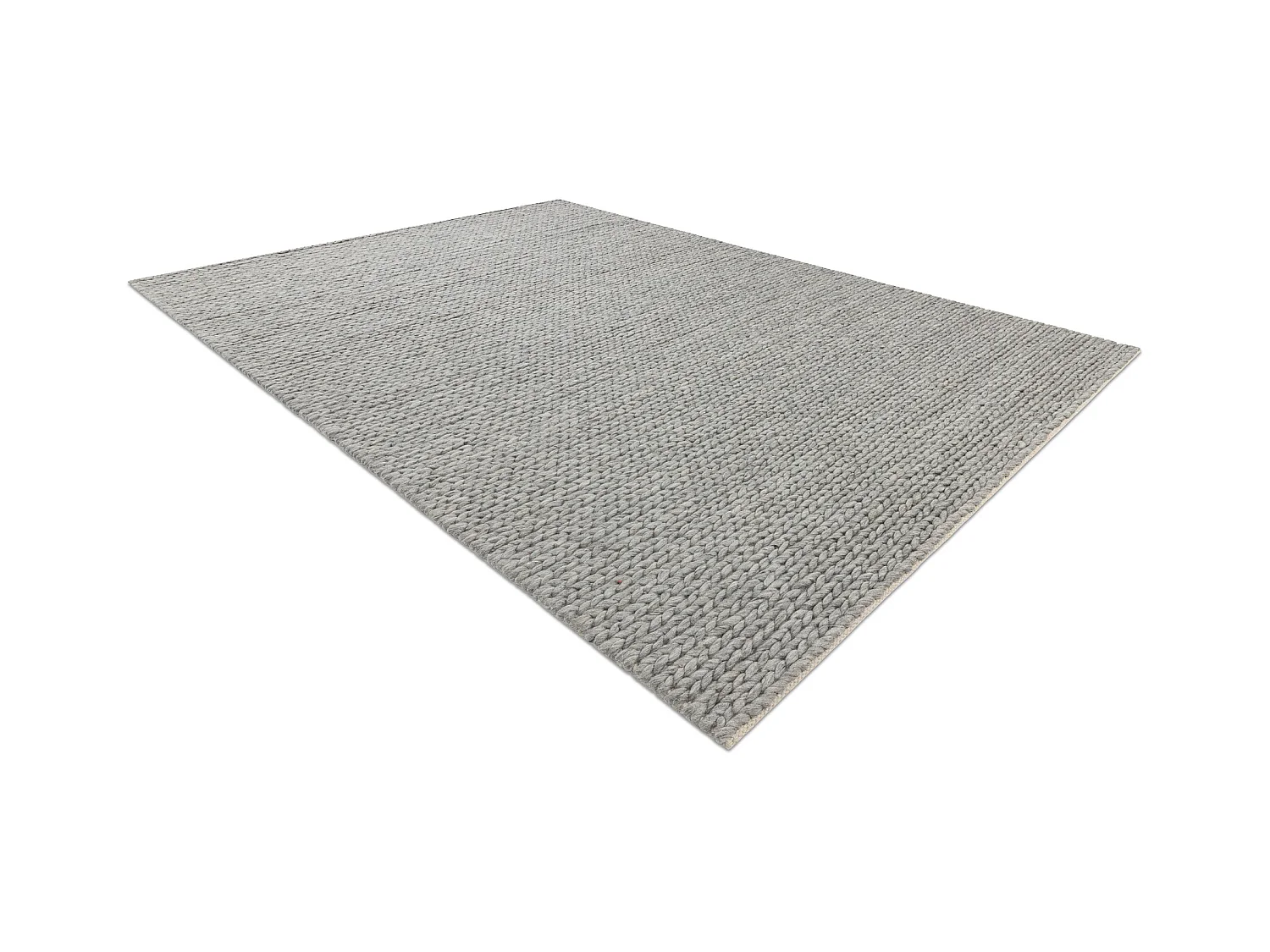 Wollen tapijt TAHAR 99004G grijs - HANDGEWEVEN lus, uniform 120x180 cm
