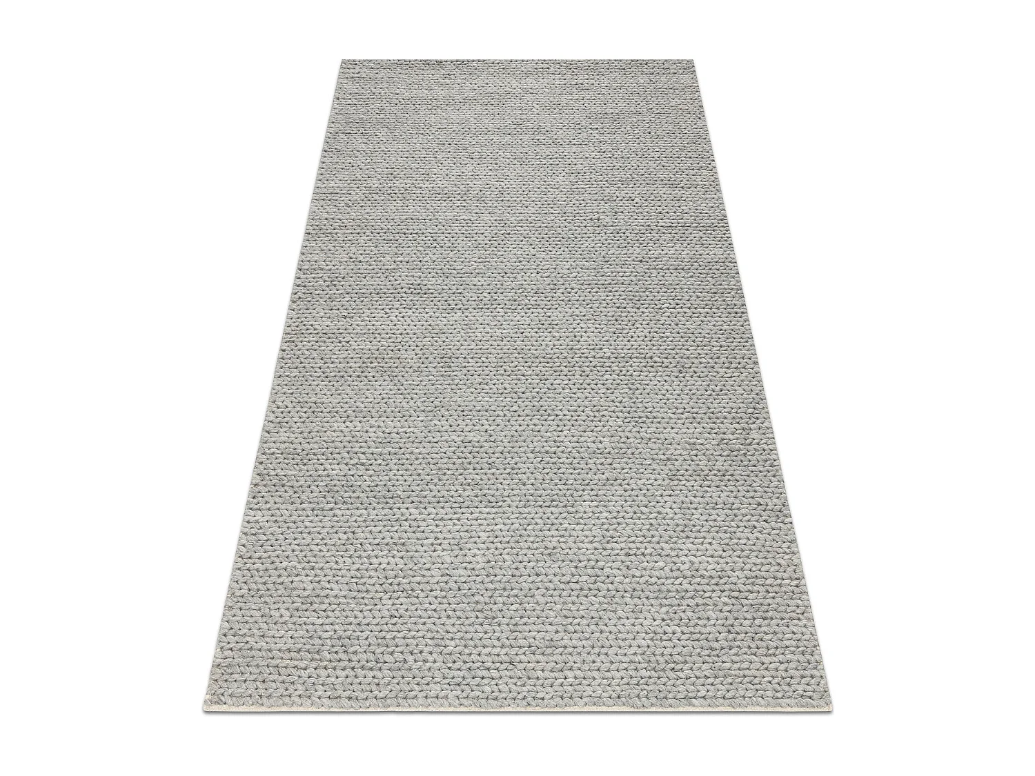 Wollteppich TAHAR 99004G grau - HANDGEWEBT Schlinge, uniform 120x180 cm