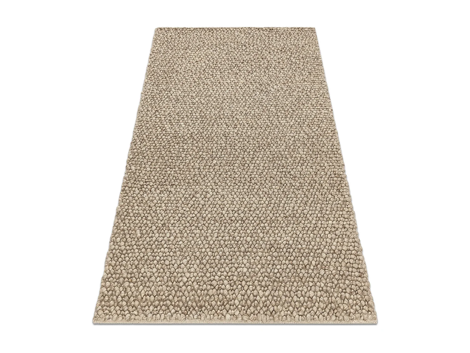 Tapis en laine TAHAR 99005C beige - TISSÉ MAIN boucle, uniforme 160x240 cm
