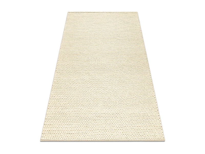 Tapis en laine TAHAR 99004B crème - TISSÉ MAIN boucle, uniforme 200x290 cm