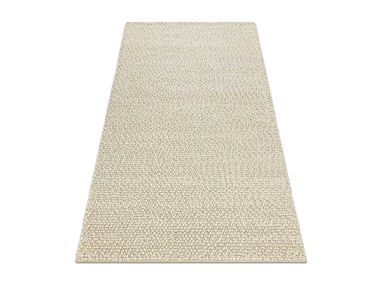 Tapis en laine TAHAR 99005B crème / gris - TISSÉ MAIN boucle, unifor 120x180 cm