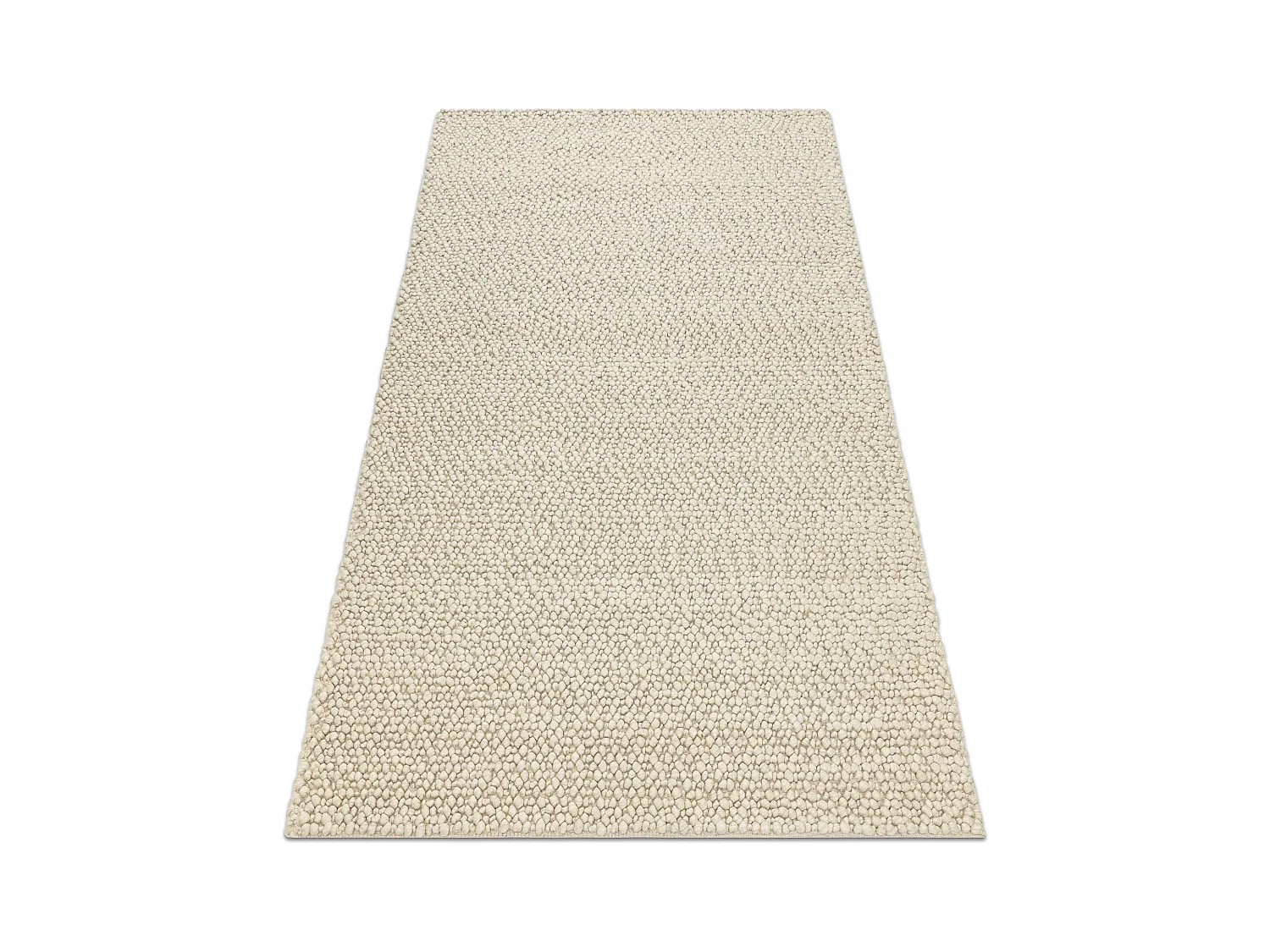 Tapis en laine TAHAR 99005B crème / gris - TISSÉ MAIN boucle, unifor 120x180 cm