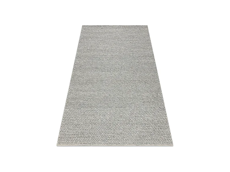 Wollen tapijt TAHAR 99004G grijs - HANDGEWEVEN lus, uniform 160x240 cm