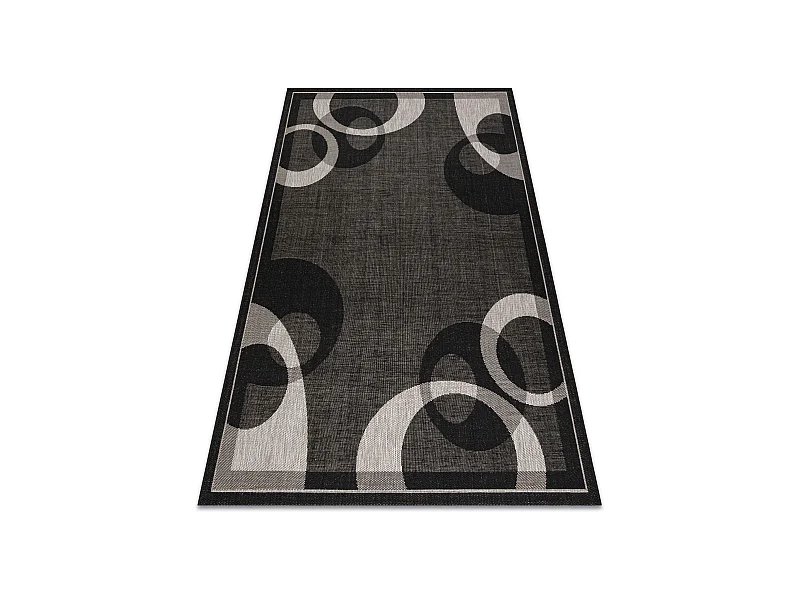 TEPPICH SISAL FLOORLUX 20078 black / silver 160x230 cm