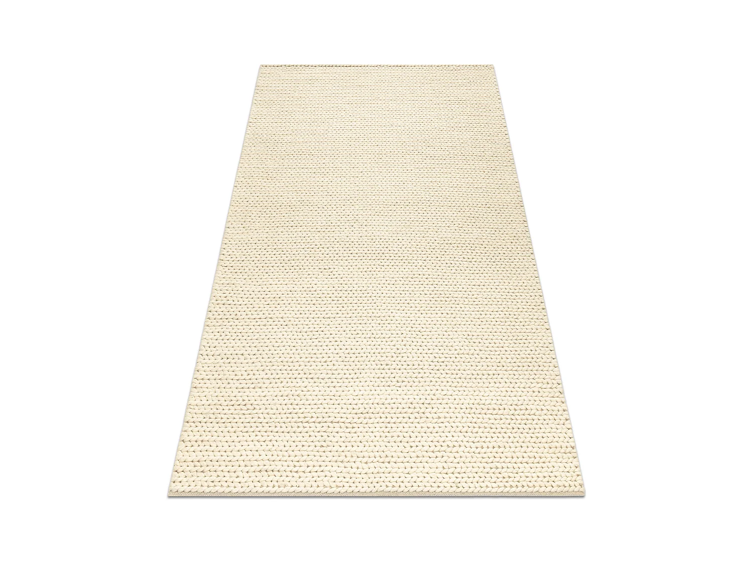 Tapis en laine TAHAR 99004B crème - TISSÉ MAIN boucle, uniforme 120x180 cm