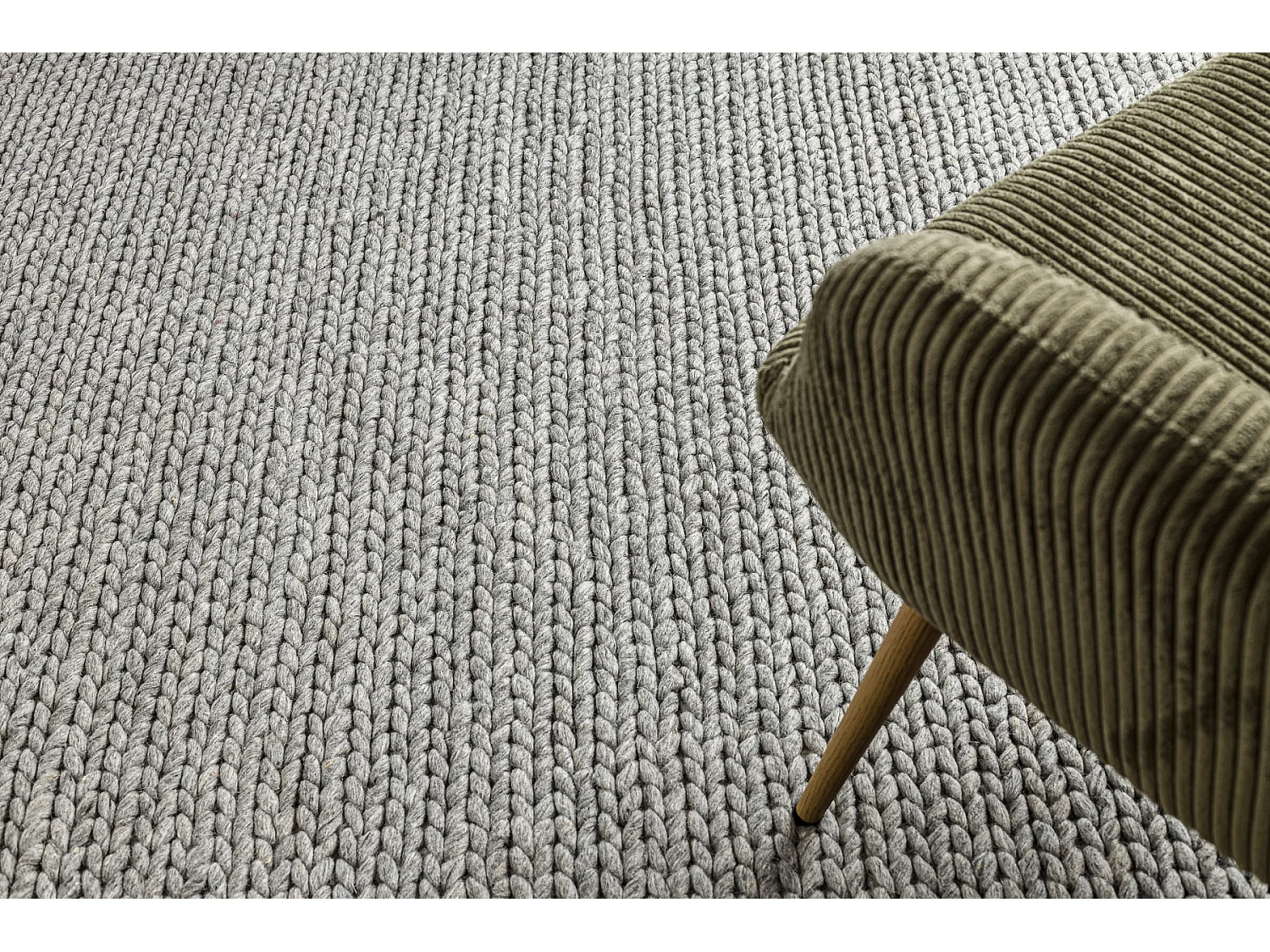 Tappeto in lana TAHAR 99004G grigio - TESSUTO A MANO, uniforme 200x290 cm