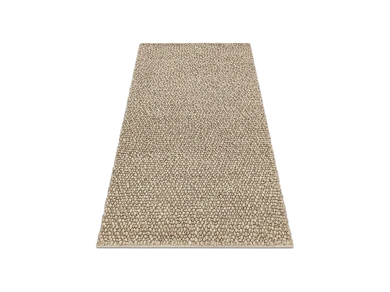 Wollteppich TAHAR 99005C beige - HANDGEWEBT Schlinge, uniform 120x180 cm