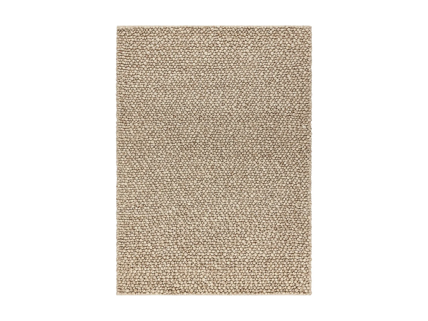 Tapis en laine TAHAR 99005C beige - TISSÉ MAIN boucle, uniforme 120x180 cm