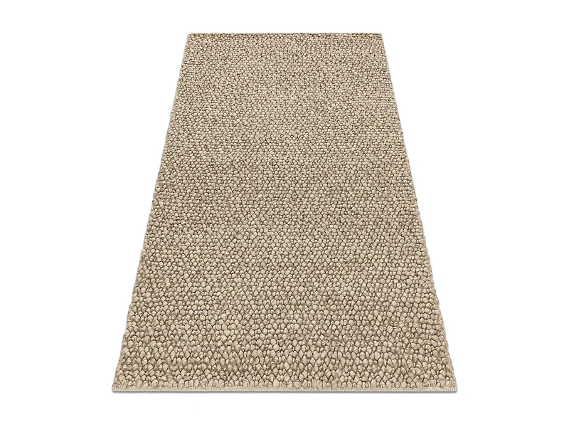 Tapis en laine TAHAR 99005C beige - TISSÉ MAIN boucle, uniforme 120x180 cm
