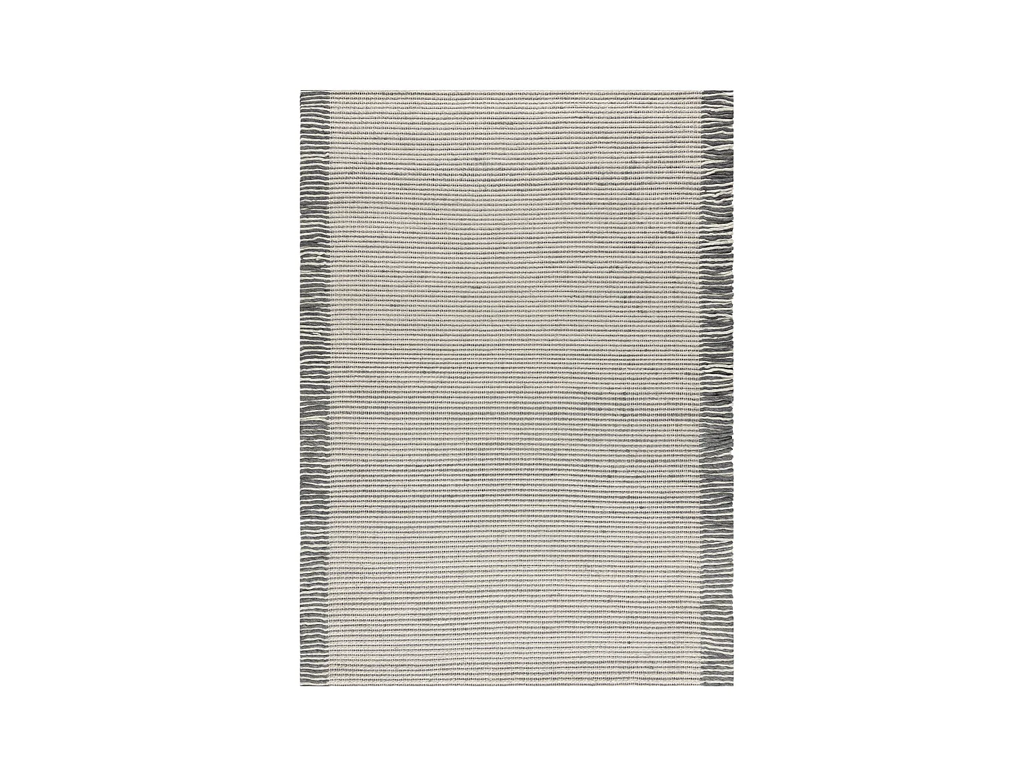 Wollteppich TAHAR 99003F Creme / grau - HANDGEWEBT Linien, Fransen  160x240 cm