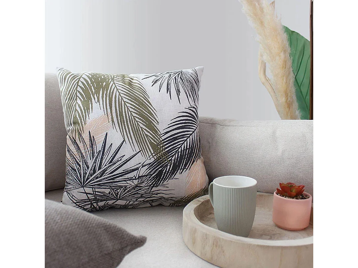 Coussin Déco Imprimé "Palmeira" 40x40cm Multicolore