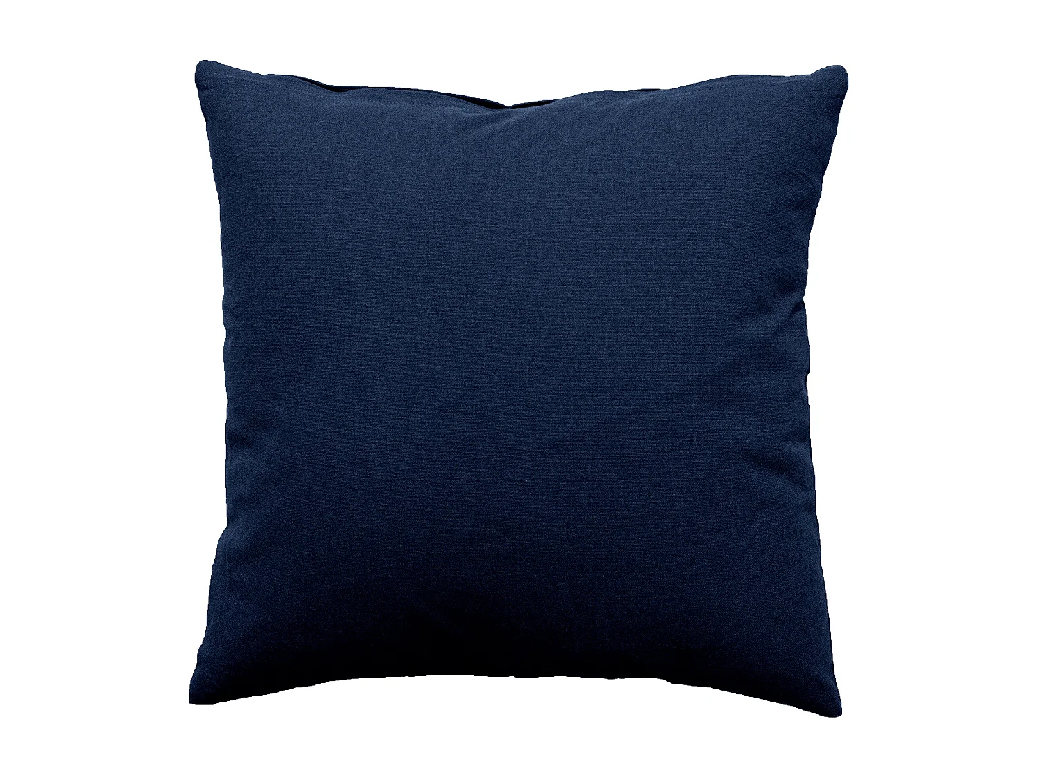 Coussin Déco Uni Déhoussable "Panama" 60x60cm Bleu Marine
