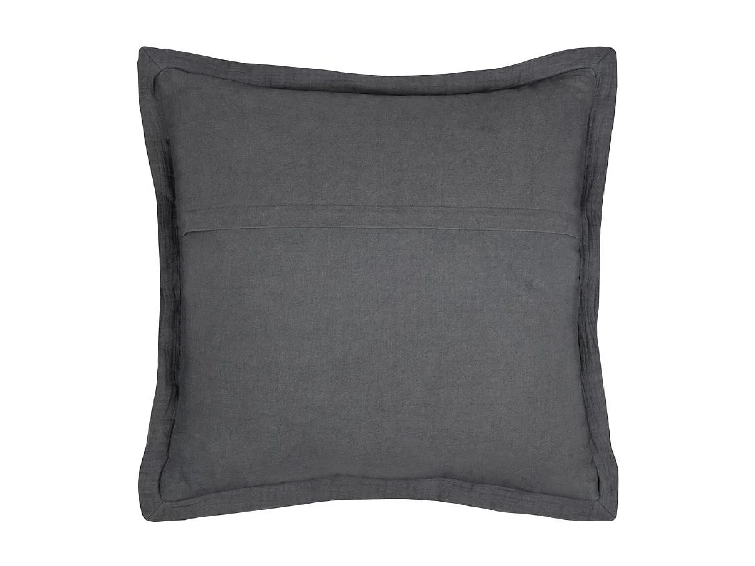 Cojín cuadrado liso de gasa de algodón con costuras