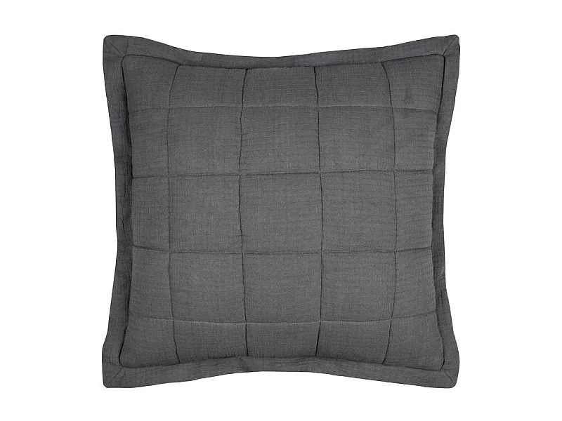 Cojín cuadrado liso de gasa de algodón con costuras