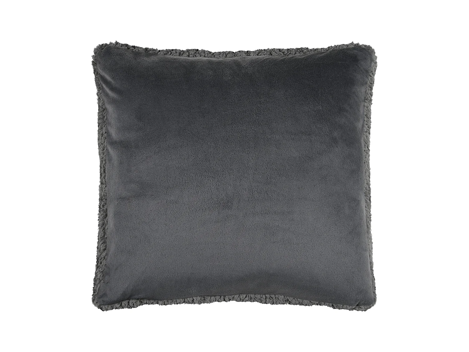 Coussin carré moelleux fausse fourrure