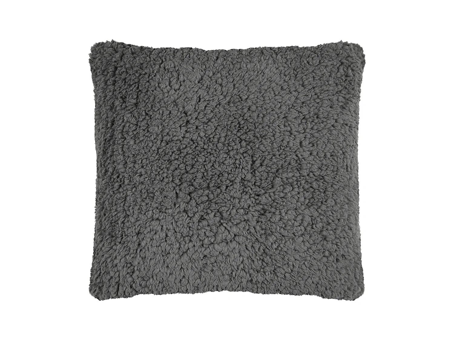 Coussin carré moelleux fausse fourrure