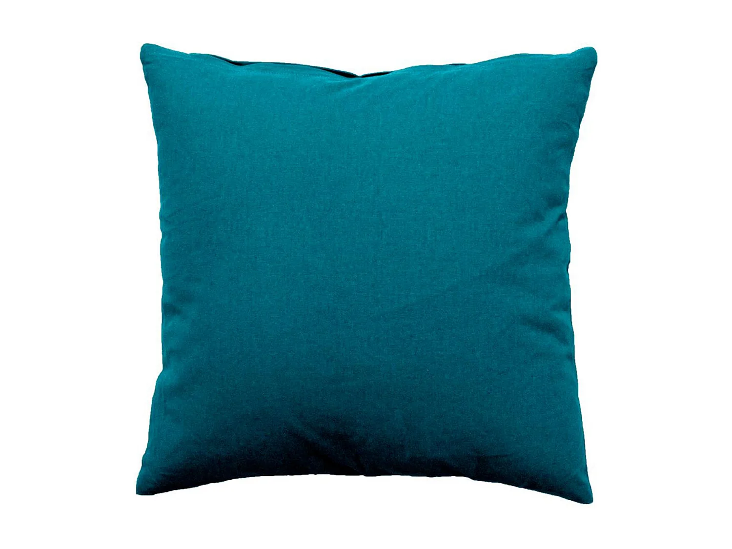 Coussin Déco Uni Déhoussable "Panama" 40x40cm Bleu Canard