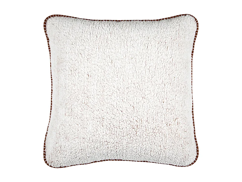 Cojín cuadrado de piel sintética