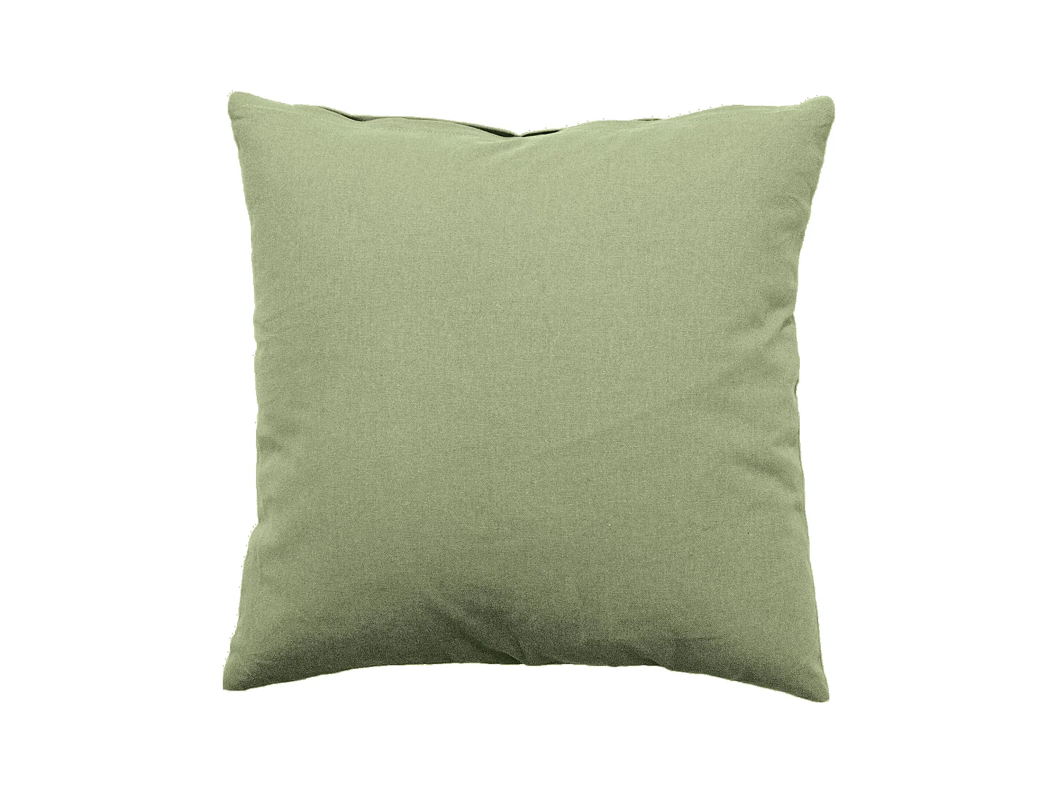 Coussin Déco Uni Déhoussable "Panama" 40x40cm Vert Olive