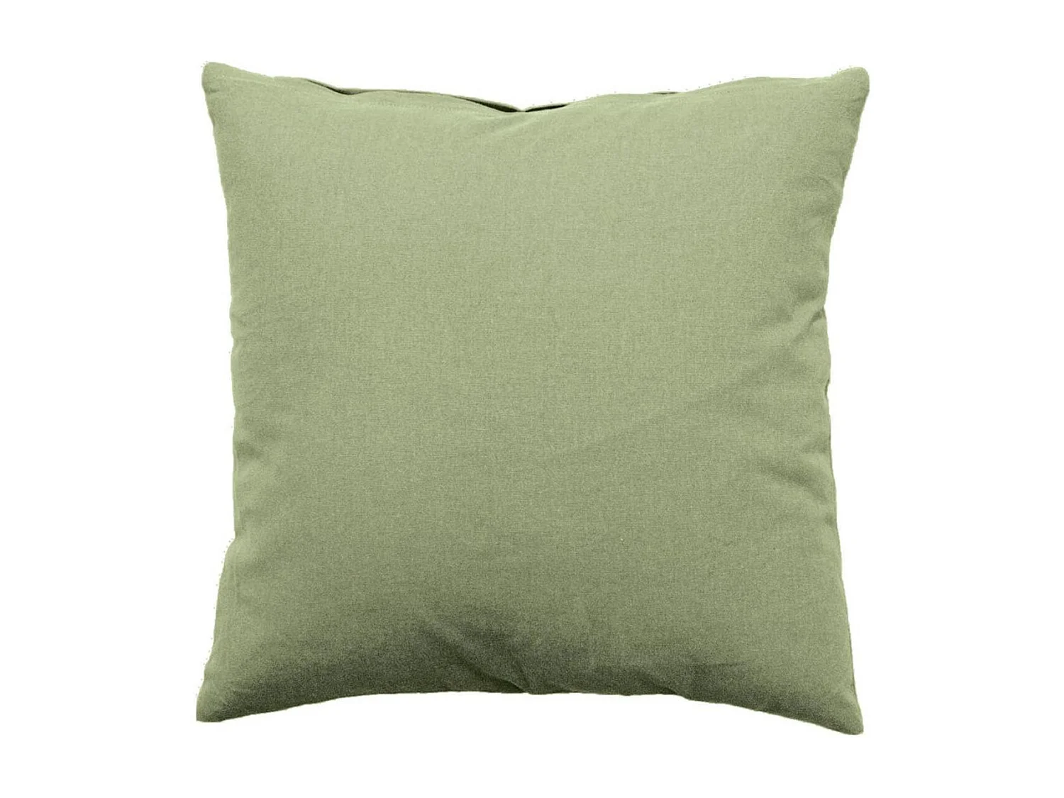 Coussin Déco Uni Déhoussable "Panama" 40x40cm Vert Olive