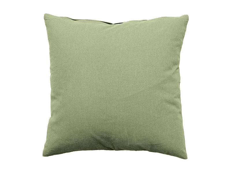 Coussin Déco Uni Déhoussable "Panama" 40x40cm Vert Olive