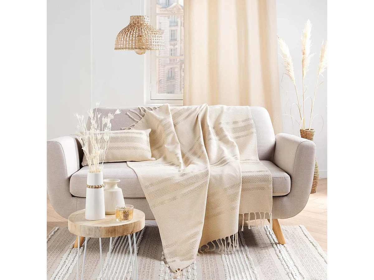 Coussin Déco "Doreline" 30x50cm Beige