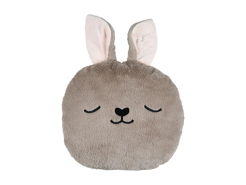 Coussin tête de lapin enfant