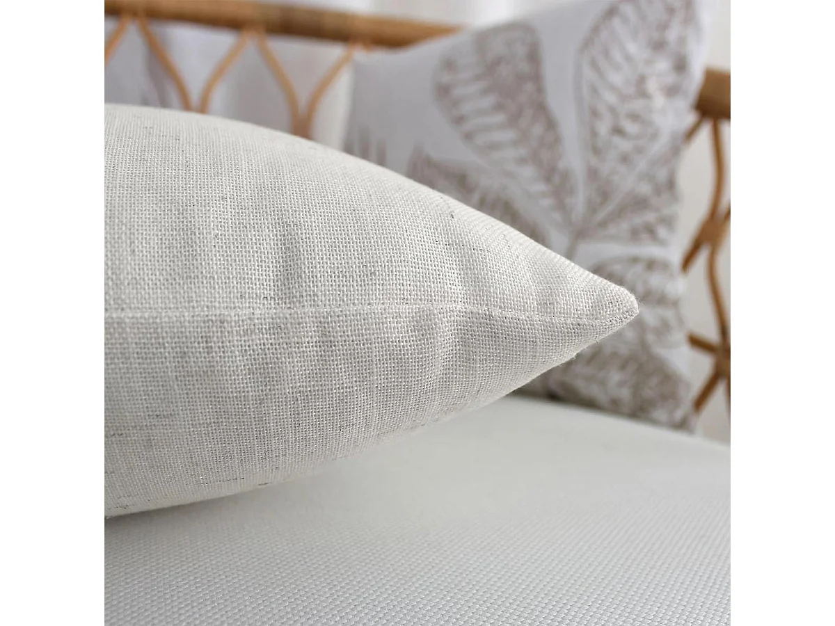 Coussin Déco Uni "Natura" 40x40cm Écru