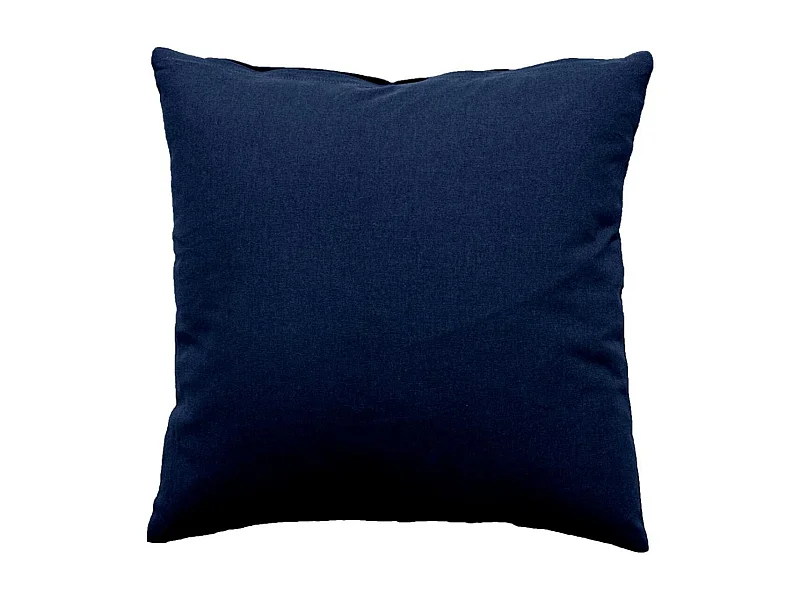 Coussin Déco Uni Déhoussable "Panama" 40x40cm Bleu Marine
