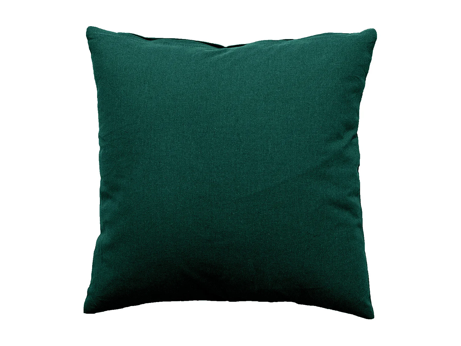Coussin Déco Uni Déhoussable "Panama" 40x40cm Vert Foncé