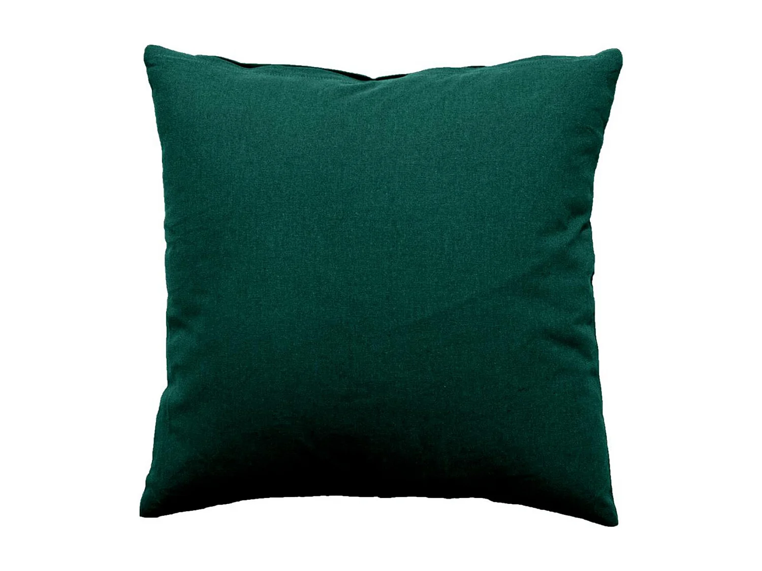 Coussin Déco Uni Déhoussable "Panama" 40x40cm Vert Foncé