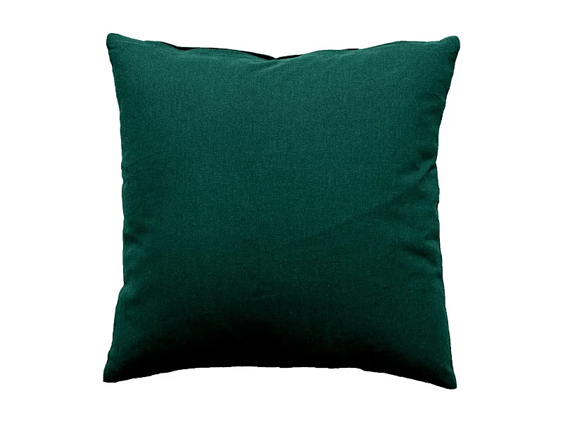 Coussin Déco Uni Déhoussable "Panama" 40x40cm Vert Foncé