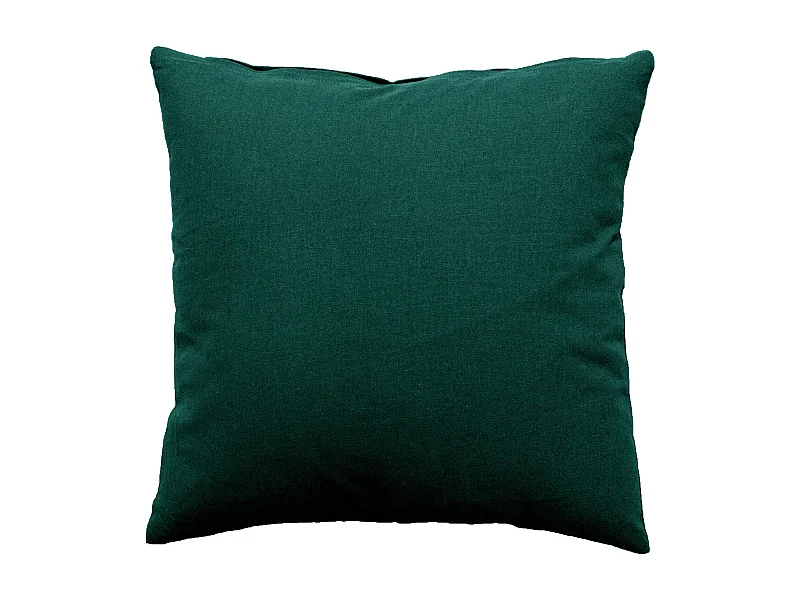 Coussin Déco Uni Déhoussable "Panama" 60x60cm Vert Foncé