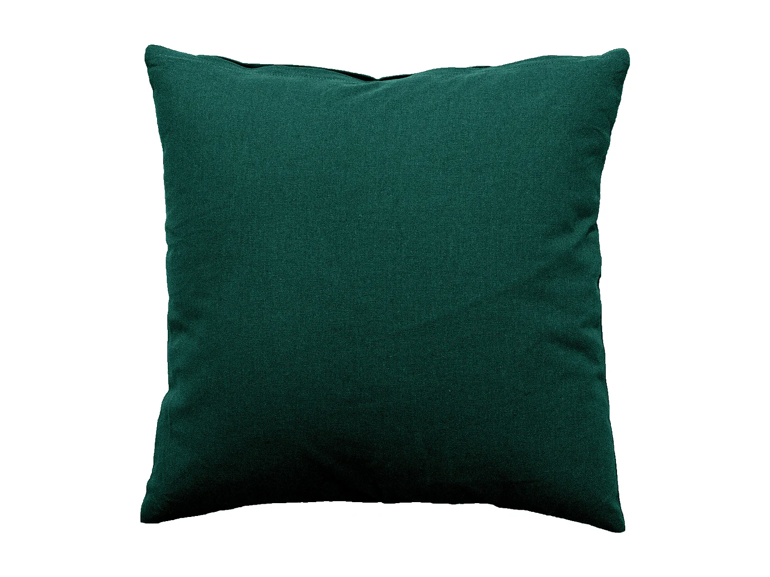 Coussin Déco Uni Déhoussable "Panama" 60x60cm Vert Foncé