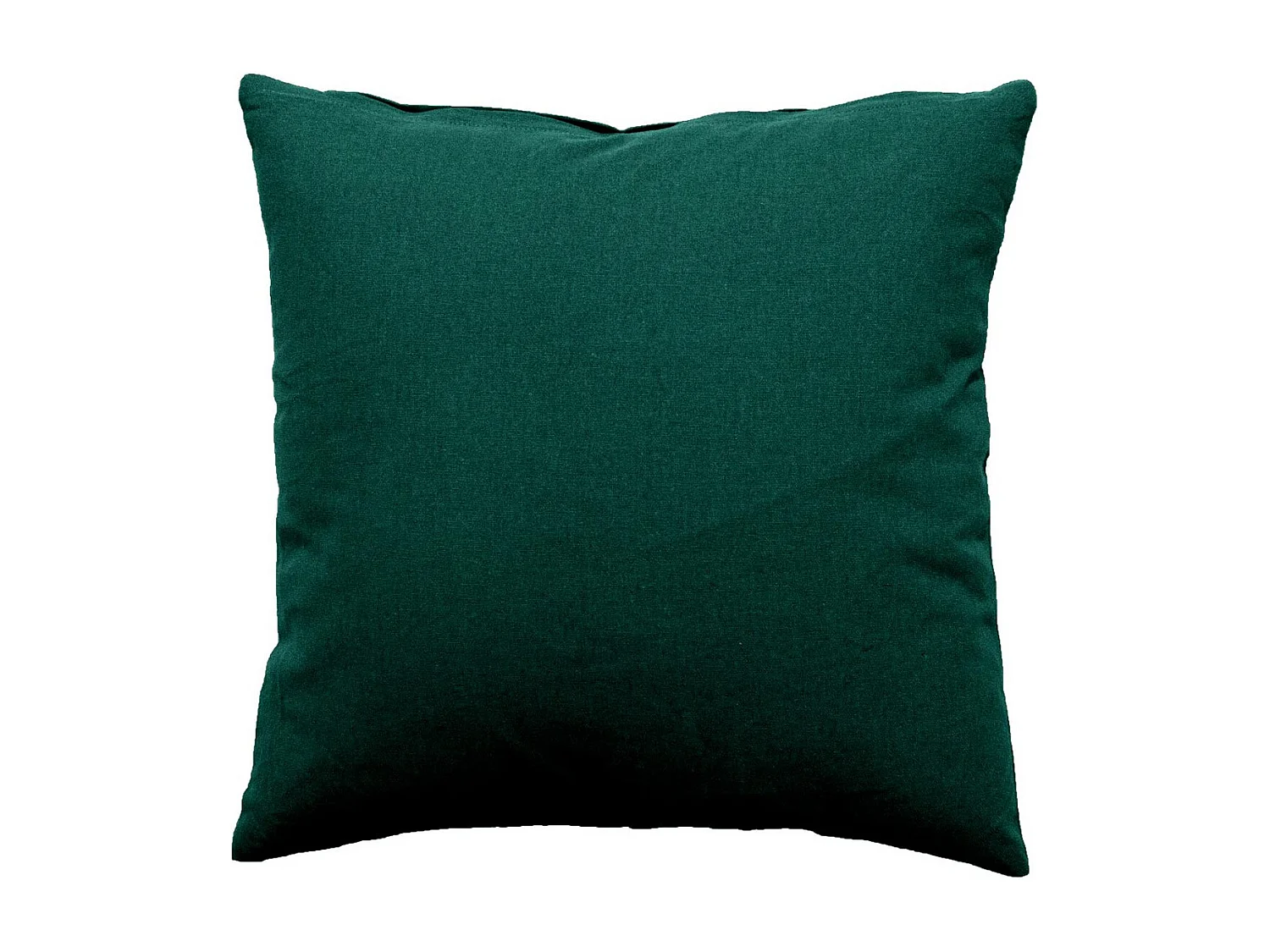 Coussin Déco Uni Déhoussable "Panama" 60x60cm Vert Foncé