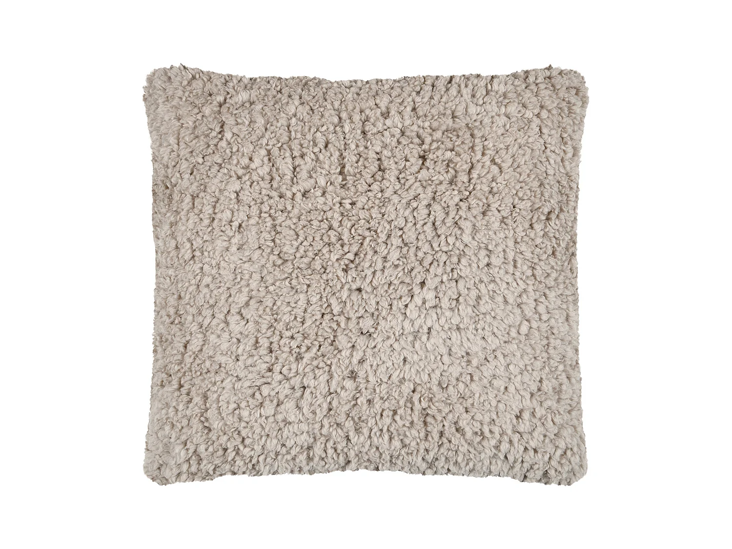 Coussin carré moelleux fausse fourrure
