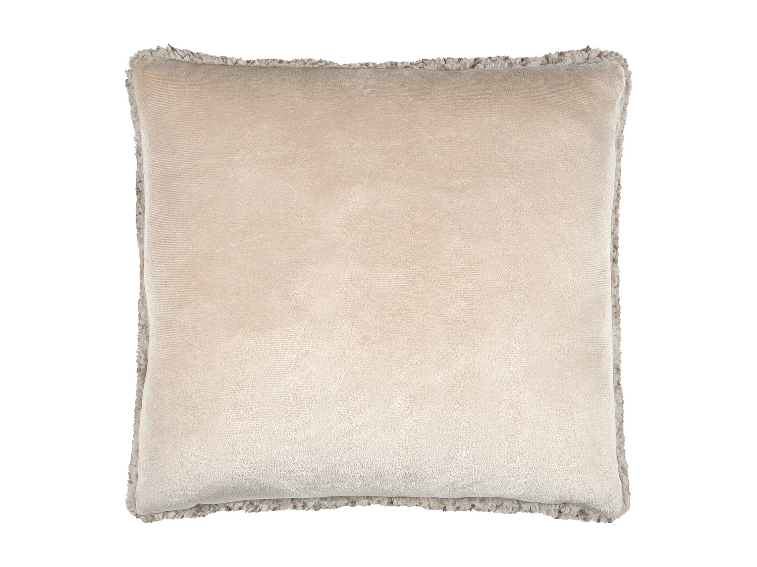 Coussin carré moelleux fausse fourrure