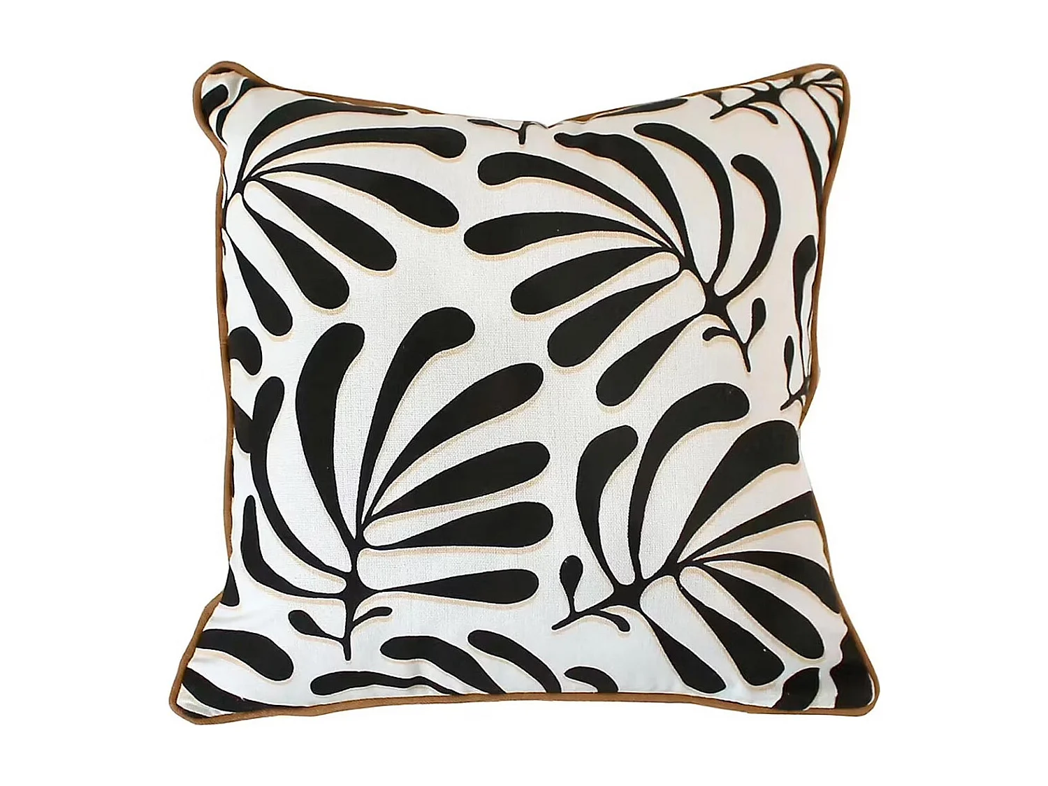 Coussin Déco Imprimé "Signature" 40x40cm Écru