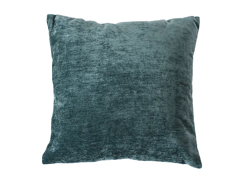 Coussin Déco en Velours "Velvet" 40x40cm Bleu Canard